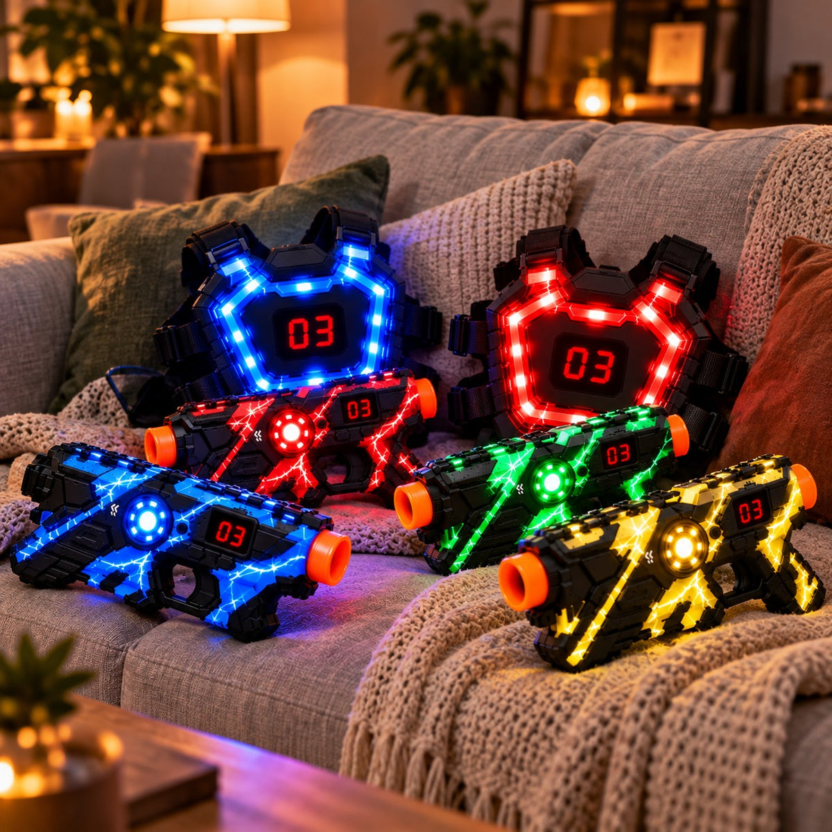 Kit Laser Game BLAZTAG – L'arène à la maison