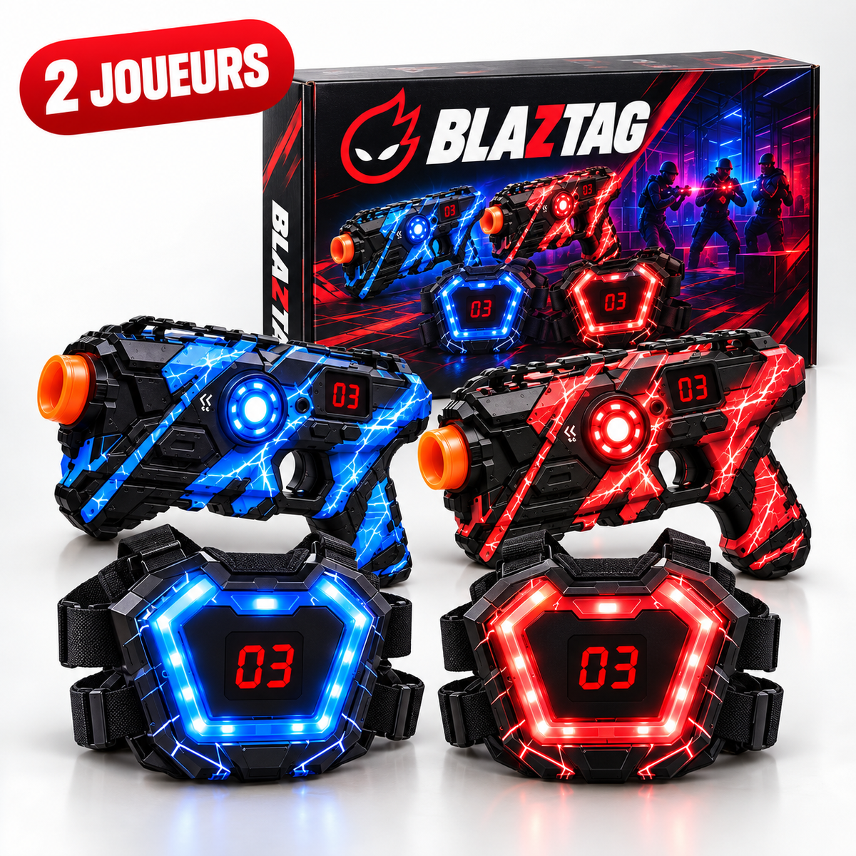 Kit Laser Game BLAZTAG – L'arène à la maison